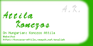 attila konczos business card